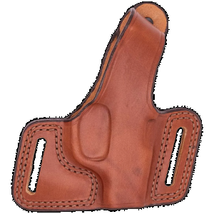 Bianchi 15190 Black Widow OWB Size 14 Tan Leather Belt Slide Fits Glock 17 Fits Glock 19 Fits Glock 22 Right Hand