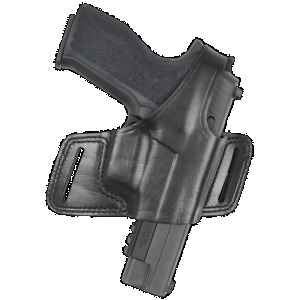 Bianchi 15706 Black Widow OWB Size 01 Black Leather Belt Slide Fits S&W J Frame Fits Taurus 85 Fits Charter Arms Undercover Right Hand
