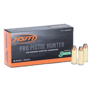 HSM Pro Pistol Hunter Ammunition 45 Colt Sierra JSP 300 gr. 50 rd.