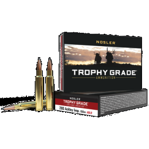 Nosler Trophy Grade Long Range Rifle Ammunition 280 Ack Imp 150 gr. ABLR SP 20 rd.