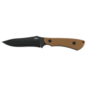 Columbia River Knife & Tool CRKT 2083 Ramadi 4.37" Fixed Plain Black Matte Baked-On Anti Rust SK-5 Steel Blade/Coyote Textured G10 Handle Includes Sheath - $90.05 at Shooting Surplus