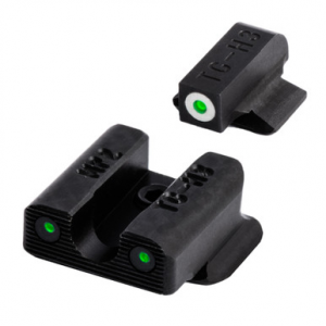 TruGlo TG231MP2W Tritium Pro Black | Green Tritium White Outline Front Sight Green Tritium Rear Sight