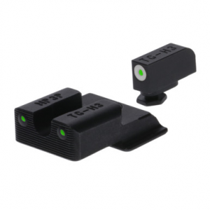 TruGlo TG231MP3W Tritium Pro Black | Green Tritium White Outline Front Sight Green Tritium Rear Sight