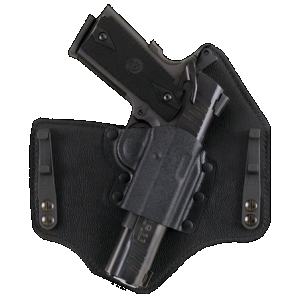 Galco KT600B KingTuk Deluxe IWB Black Kydex/Leather Compatible w/Glock 42 UniClip Mount Right Hand