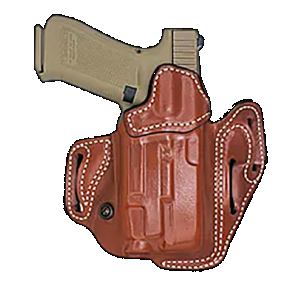 DeSantis Gunhide 201TA2SZ0 Vengeance Scabbard OWB Tan Leather Fits Sig P320C/P250C w/RD, Belt Slide, Right Hand