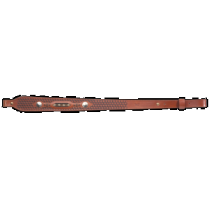 Browning 122602 Buffalo Nickel Sling made of Brown Leather with Nickle Overlays, Braided Horsehair Inlay, Basket Weave Finish, 25.50"-28" OAL & Adjustable Design for Rifles