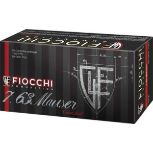 Fiocchi Pistol Shooting Dynamics Handgun Ammunition 7.63x25 Mauser 88 gr FMJ 1425 fps 50/box