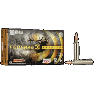 Federal Premium Rifle Ammo 300 Winchester Magnum Barnes TSX 165 Grain 20 Rounds