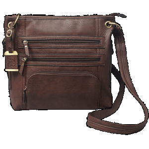 Bulldog BDP039 Cross Body Purse w/Holster Brown Leather Most Sm Pistols & Revolvers Ambidextrous Hand