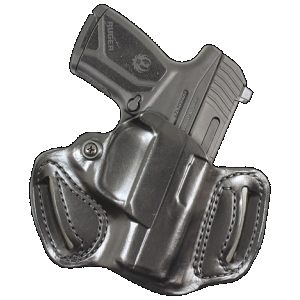 DeSantis Gunhide 086BA1ZZ0 Mini Slide Black Leather Fits Rost Martin RMIC Belt Loop Mount Right Hand