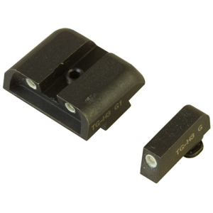 Truglo TruGlo TG231G1 Tritium Green Tritium Front & Rear/Black Nitride Fortress Frame, Compatible w/Glock 9mm Luger/40 S&W, Front Post/Rear Dovetail Mount - $55.11 at Shooting Surplus
