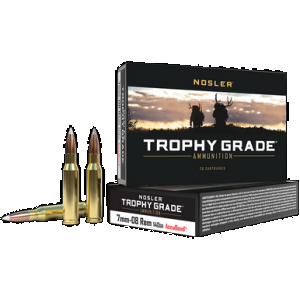 NOSLER Trophy Grade Rifle Ammunition 7mm-08 Rem. 140 Gr. Ab Sp 20 Rd.