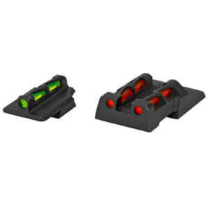 HiViz RGS9LW21 LiteWave Ruger Security 9 Sight Set Green Fiber Optic Front Sight-Orange Fiber Optic Rear Sight