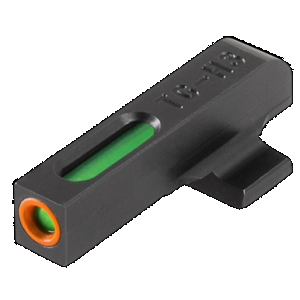 TruGlo TG13BR1PC TFX Pro Black | Green Tritium & Fiber Optic Orange Outline Front Sight