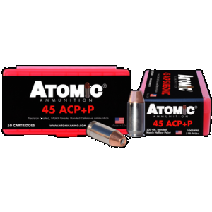 ATOMIC Ammunition 00433 Pistol Precision Craft 45acp +p 230gr Bonded Match Hollow Point 50 Rounds