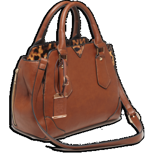 Bulldog BDP024 Satchel Purse w/Holster Chestnut Leather for Small Autos & Revolvers Ambidextrous Hand