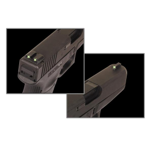 Truglo TruGlo TG231G2 Tritium Green Tritium Front & Rear/Black Nitride Fortress Frame, Compatible w/Most Glock Except MOS 45 ACP/10mm Auto, Front Post/Rear Dovetail Mount - $56.39 at Shooting Surplus