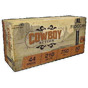 FIOCCHI Cowboy Action Centerfire Rifle Ammo 44 Spl. 210 Gr. Lfp 50 Rd.