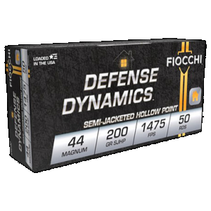 FIOCCHI 44b500 Defense Dynamics 44remmag 200gr Semi Jacketed Hollow Point 50 Rounds