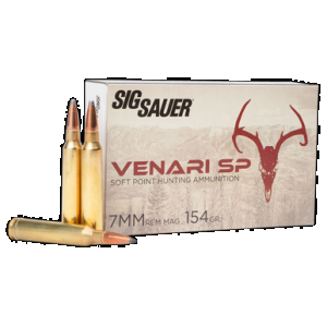 SIG Sauer V7mmsp15420 Venari 7mmremmag 154gr Soft Point 20 Rounds