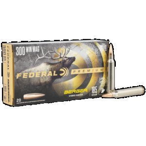 Federal Premium Berger Hybrid Hunter 300 Winchester Magnum 185 Grain 20 Rounds