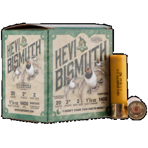 HEVI Shot Bismuth Shotgun Ammo 20 Ga. 3 In. 1 1/8 Oz. 2 Shot 25 Rd.