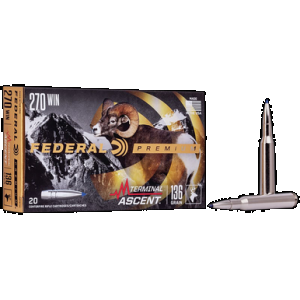 Federal Premium Rifle Ammo 270 Win. 136 gr. Terminal Ascent 20 rd.