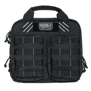 G-Outdoors GPS Bags T1412PCB Tactical Double +2 Black 1000D Nylon Teflon Coating Holds 4 Handguns - $51.65 at Shooting Surplus