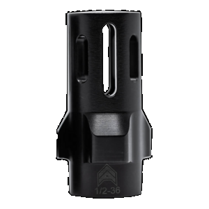 Angstadt Arms AA093LHB36 Flash Hider Black Hardcoat Anodized Steel with 1/2"-36 tpi Threads 1.42" OAL for 9mm Luger