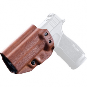 Mission First Tactical Leather Hybrid IWB/OWB Holster for Sig Sauer P365-XMacro Brown Ambi