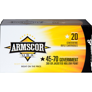 Armscor 45-70 Government Jacketed Hollow Point 300 Grain 20 Rounds