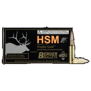 HSM 65crd130vld Trophy Gold Extended Range 6.5 Creedmoor 130 Gr Berger Hunting Vld Match 20 Rounds