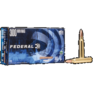 Federal Power-Shok Copper 300 Winchester Magnum Copper Hollow Point 180 Grain 20 Rounds