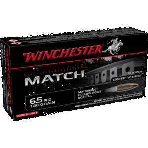 Winchester Match Rifle Ammo 6.5 PRC Boat Tail Hollow Point 140 Grain 20 Rounds