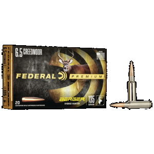 Federal Premium 6.5 Creedmoor Berger Hybrid Hunter 135 Grain 20 Rounds