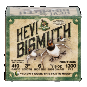 HEVI-SHOT Hs19006 Hevi-bismuth 410gauge 3" 9/16oz Bismuth 6shot 25 Rounds