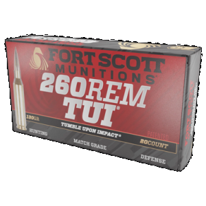 FORT Scott Munitions 260130scv2 Tumble Upon Impact (tui) 260rem 130gr Solid Copper Spun 20 Rounds