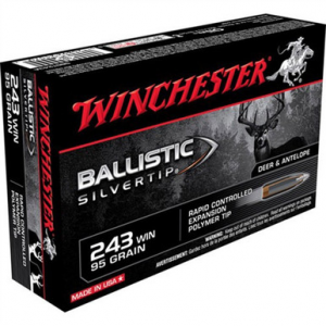 Winchester Ballistic Silvertip Rifle Ammo 243 Win. 95 gr. Ballistic Silvertip 20 rd.