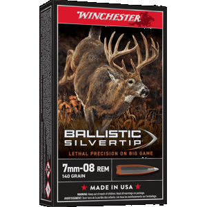 Winchester Ballistic Silvertip 7mm-08 Remington Ballistic Tip 140 Grain 20 Rounds