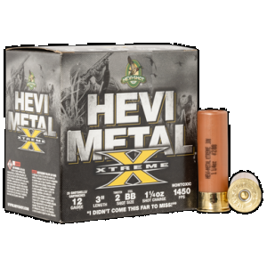 HEVI-Shot HS38188 HEVI-Metal Extreme 12Gauge 3" 1 1/4oz Steel/Tungsten 2/BBShot 25 Rounds