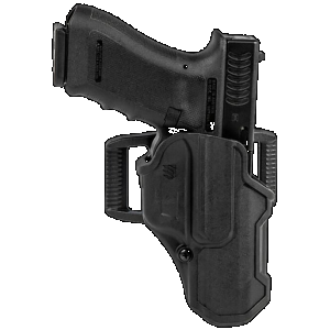 Blackhawk 410700BKR T-Series L2C Non-Light Bearing OWB Black Polymer Belt Slide Compatible w/Glock 17/22/31/34/41/47 Right Hand