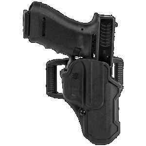 Blackhawk 410703BKR T-Series L2C Non-Light Bearing OWB Black Polymer Belt Slide Fits Colt 1911 w/wo Rail Right Hand