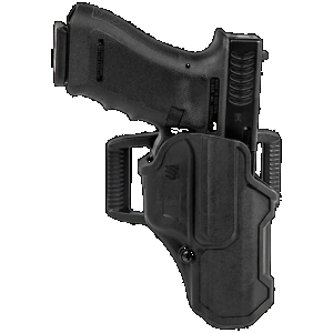 Blackhawk 410768BKR T-Series L2C Non-Light Bearing OWB Black Polymer Belt Clip Compatible w/Glock 43/43X/Kahr PM Includes Belt Loops Right Hand