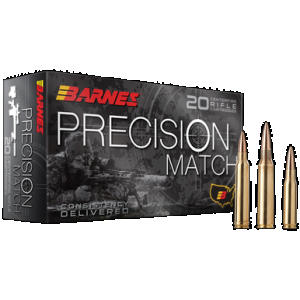 BARNES Bullets Precision Match 6.5 Prc Open Tip Match 145 Grain 20 Rounds