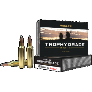 NOSLER Trophy Grade Rifle Ammunition 22 NOSLER 70 Gr. Ab Sp 20 Rd.