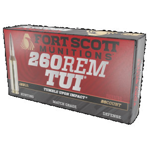 FORT Scott Munitions 260123scv2 Tumble Upon Impact (tui) 260rem 123gr Solid Copper Spun 20 Rounds