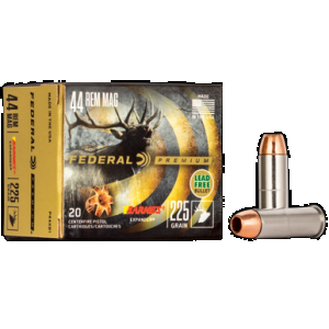 FEDERAL Premium Pistol Ammo 44 Remington Magnum Barnes Expander 225 Grain 20 Rounds