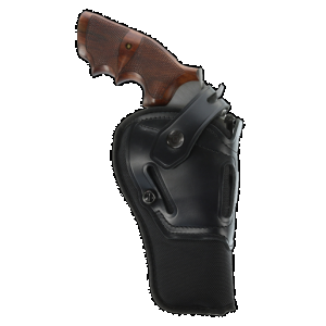 Galco SR44B Switchback OWB Black Leather Belt Slide Fits Ruger GP100/S&W K Frame Fits 4" Barrel Ambidextrous