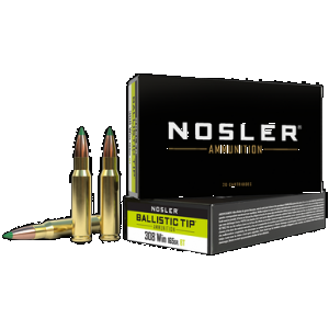 NOSLER Ballistic Tip Rifle Ammunition 308 Win. 165 Gr. Bt Sp 20 Rd.