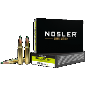 NOSLER Ballistic Tip Rifle Ammunition 308 Win. 125 Gr. Bt Sp 20 Rd.